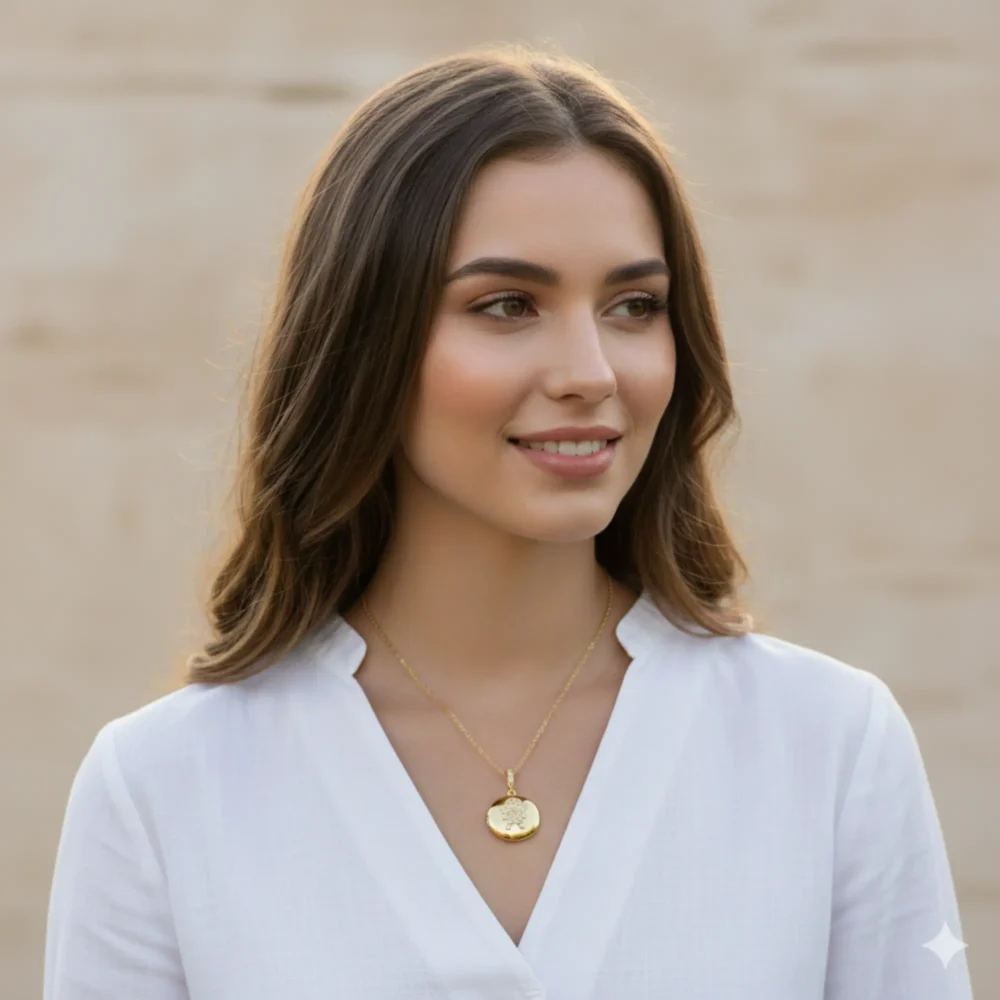 MUUYON 10K Gold Locket Necklace That Hold Pictures for Women, 10K/14K/18K Real Gold Custom Photo Locket Necklace Personalized, for Women Ladies Daughter Birthday