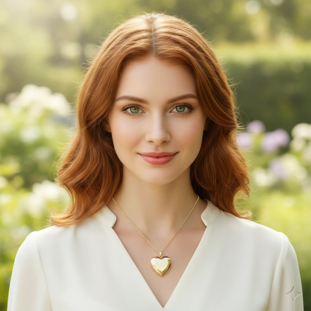 PicturesOnGold.com Solid 14K Yellow Gold Large Heart Plain Locket Memory Gifts for Women and Men - 1-1/4 Inch X 1-1/4 Inch in Solid 14K Yellow Gold